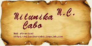 Milunika Cabo vizit kartica